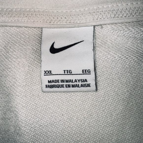 Nike Oregon Ducks Mens XXL White 1/4 Zip Mock Neck Pocket Reverse Weave Logo - Picture 7 of 9